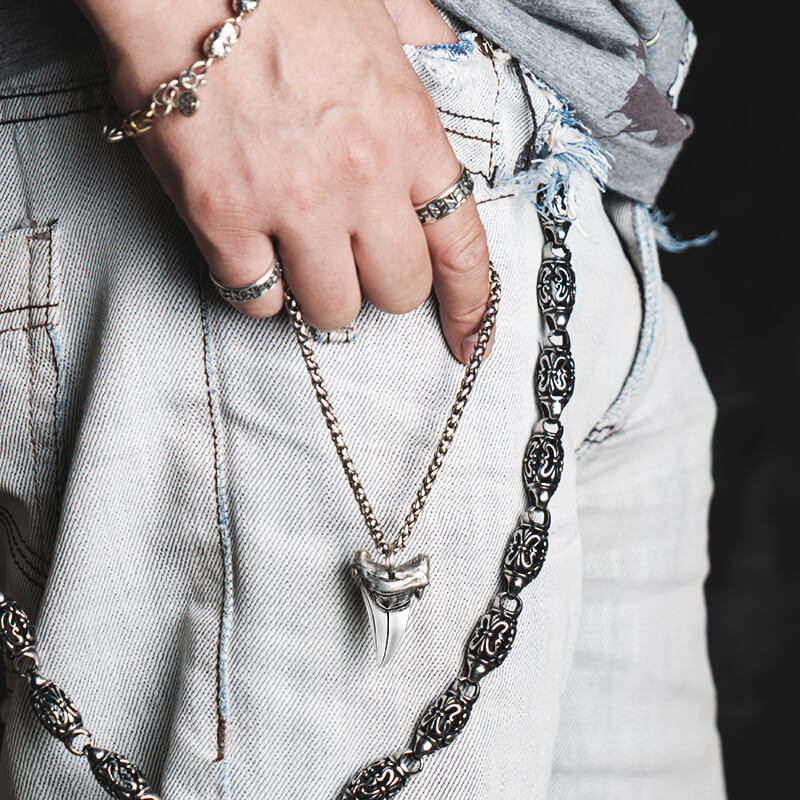 Shark Teeth Necklace - Sterling Silver - Premium Streetwear from APEX USA - Just $69! Shop now at APEX | Clothing Brand