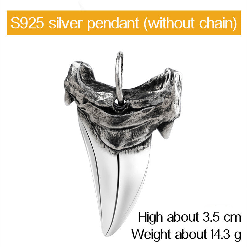 Shark Teeth Necklace - Sterling Silver - Premium Streetwear from APEX USA - Just $69! Shop now at APEX | Clothing Brand