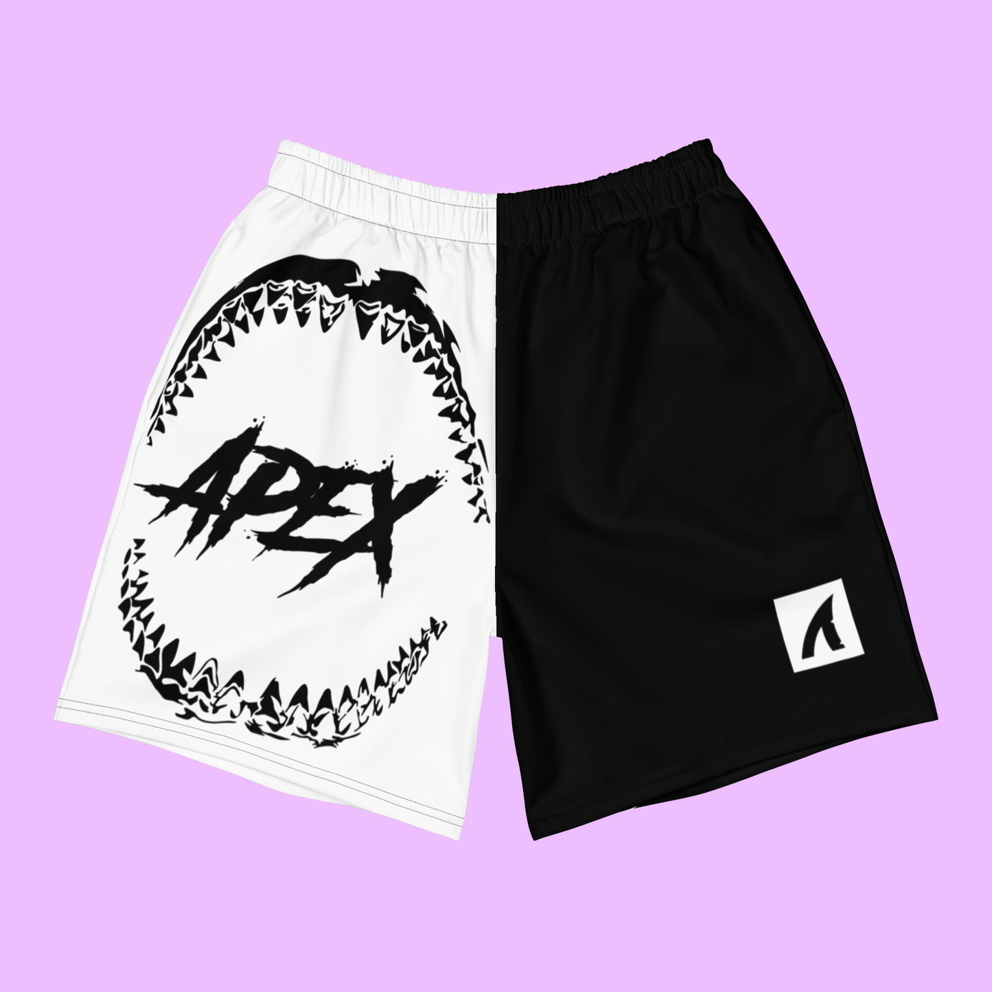 SHARK ATTACK ATHLETIC SHORTS - BLACK & WHITE - Premium Streetwear from APEX SURF CO | SHARKWEAR - Just $39! Shop now at APEX SURF CO | SHARKWEAR