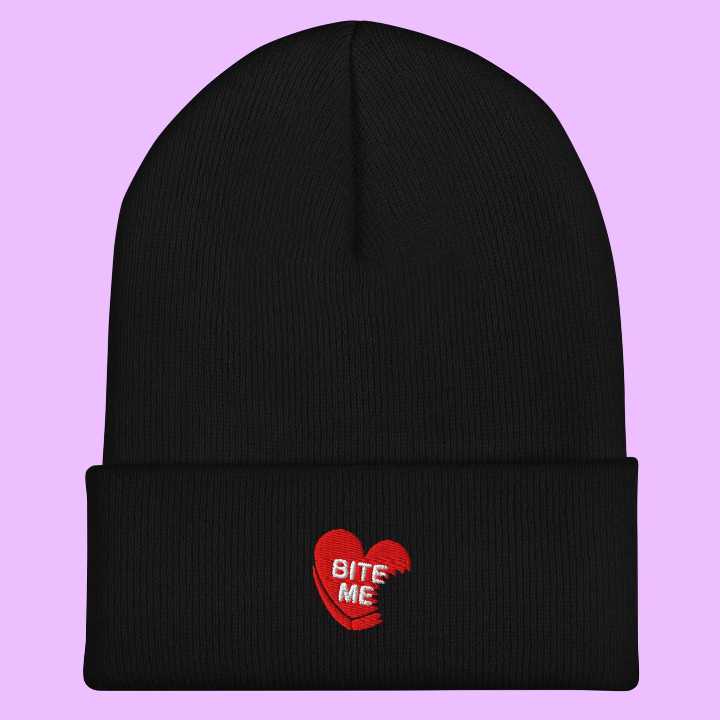 BITE ME CUFFED BEANIE - Premium Streetwear from APEX | Streetwear - Just $26! Shop now at APEX | Streetwear
