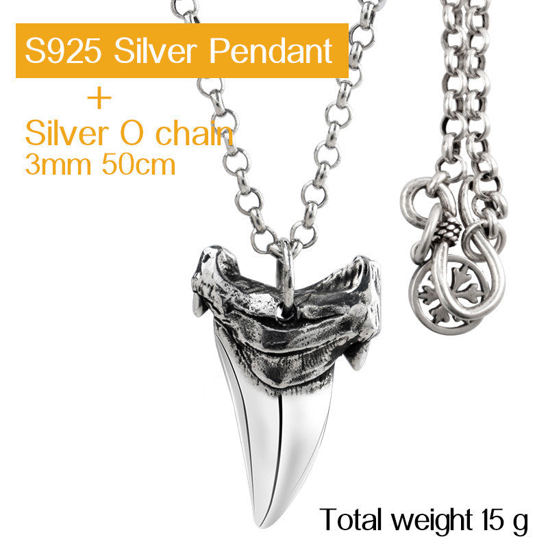 Shark Teeth Necklace - Sterling Silver - Premium Streetwear from APEX USA - Just $69! Shop now at APEX | Clothing Brand