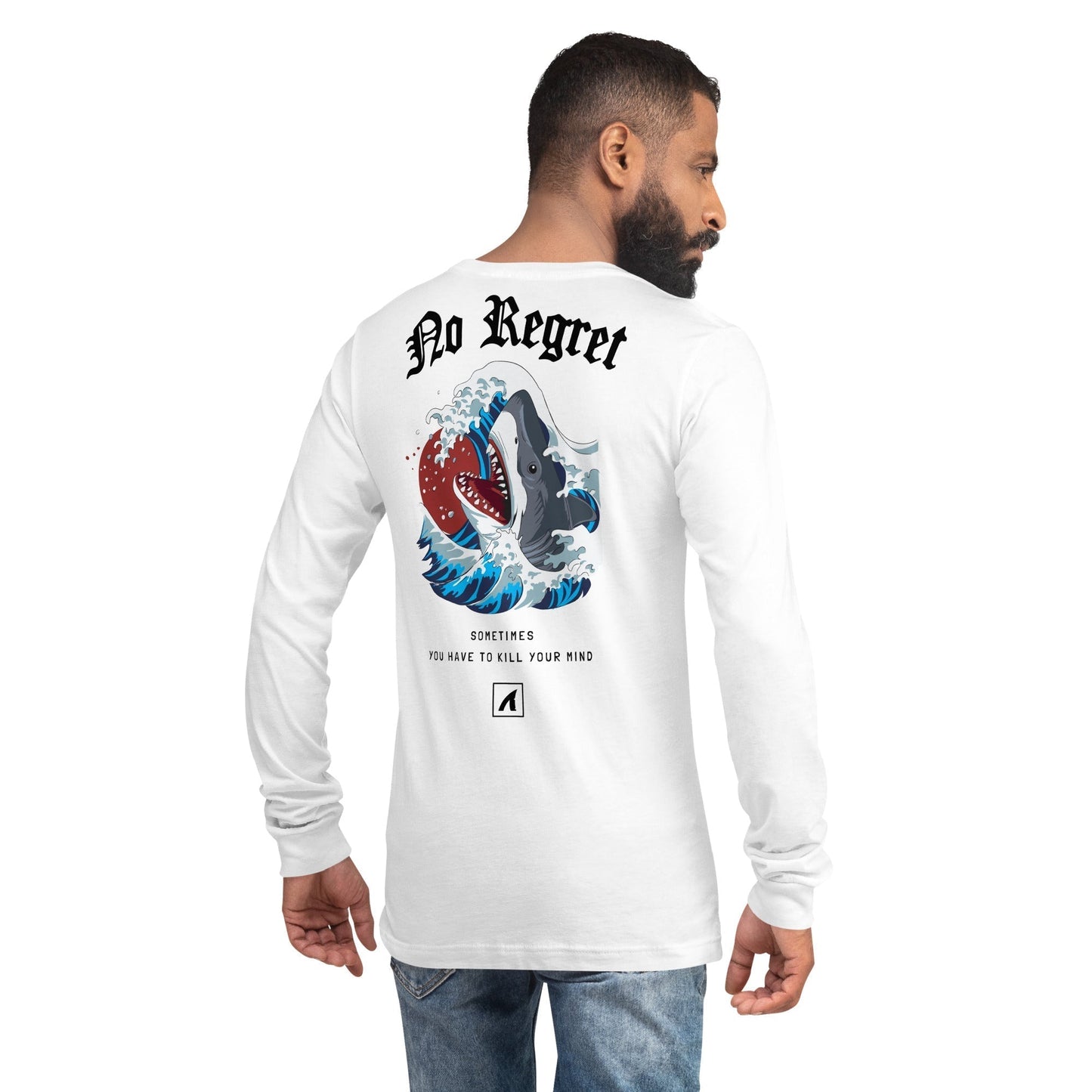 No Regret Long Sleeve - White - Premium Streetwear from APEX USA - Just $38! Shop now at APEX | Clothing Brand