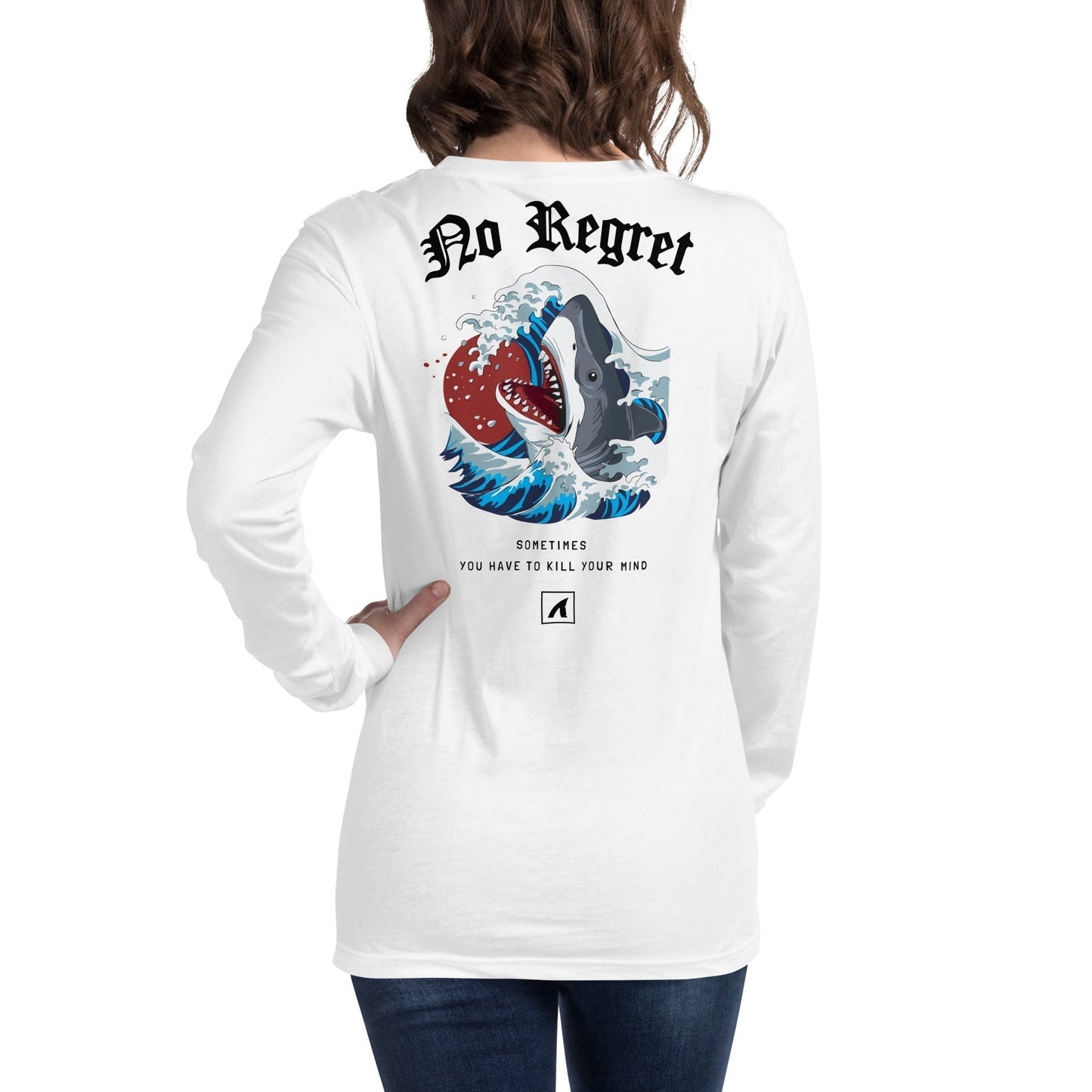 No Regret Long Sleeve - White - Premium Streetwear from APEX USA - Just $38! Shop now at APEX | Clothing Brand