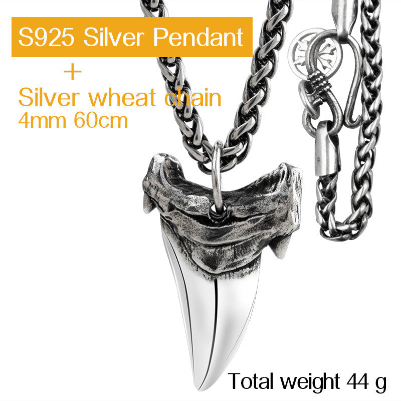 Shark Teeth Necklace - Sterling Silver - Premium Necklace from APEX USA - Just $69! Shop now at APEX USA