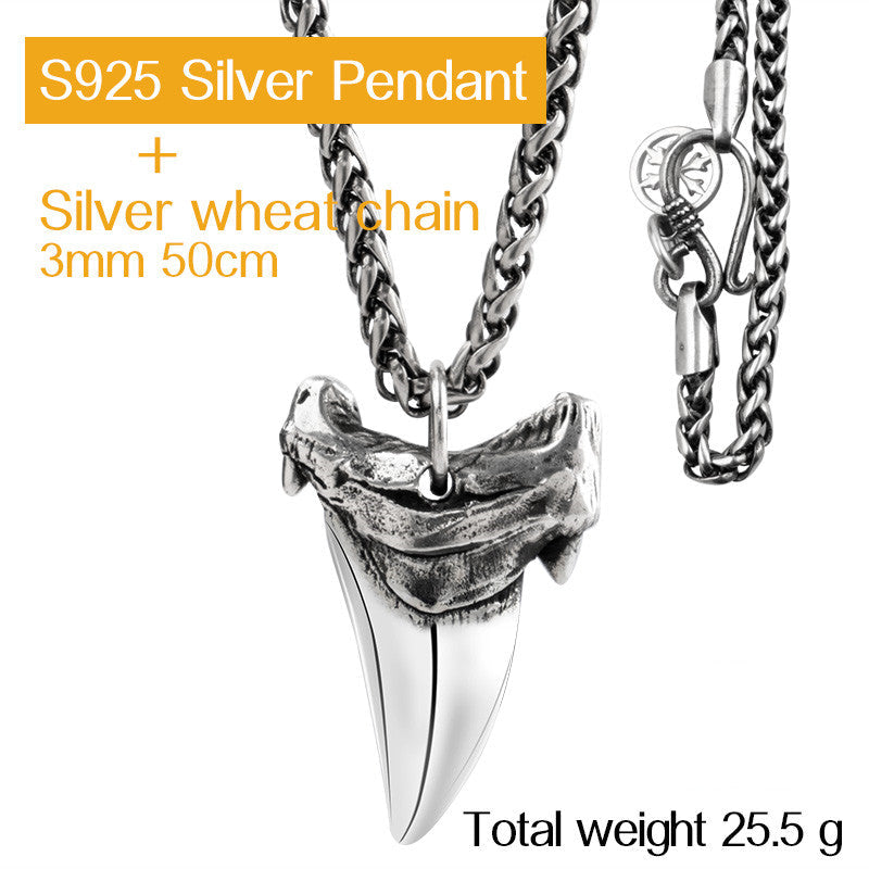 Shark Teeth Necklace - Sterling Silver - Premium Necklace from APEX USA - Just $69! Shop now at APEX USA