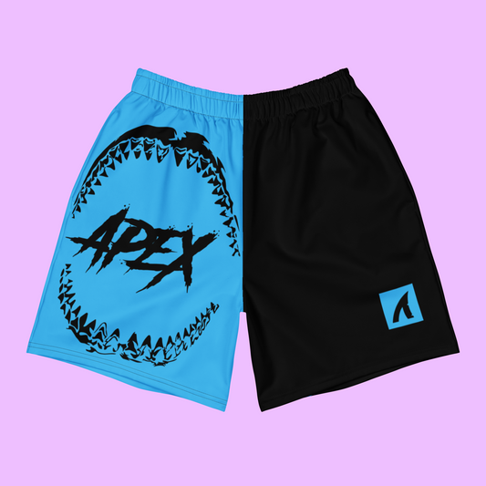 SHARK ATTACK ATHLETIC SHORTS - BLUE - Premium Streetwear from APEX SURF CO | SHARKWEAR - Just $39! Shop now at APEX SURF CO | SHARKWEAR