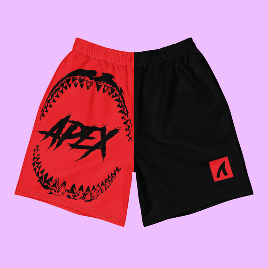 SHARK ATTACK ATHLETIC SHORTS - RED - Premium Streetwear from APEX SURF CO | SHARKWEAR - Just $39! Shop now at APEX SURF CO | SHARKWEAR