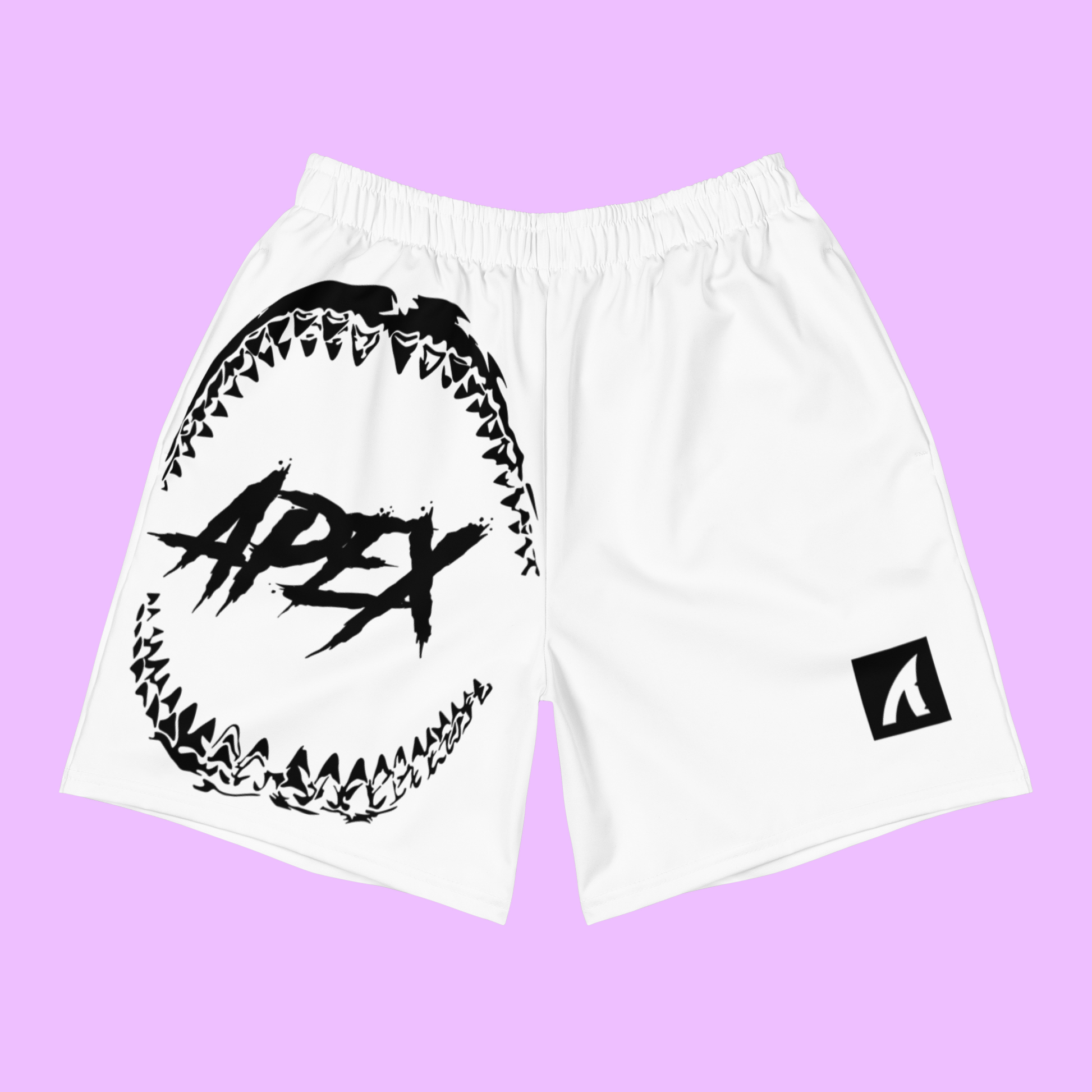 SHARK ATTACK ATHLETIC SHORTS - WHITE - Premium Streetwear from APEX SURF CO | SHARKWEAR - Just $39! Shop now at APEX SURF CO | SHARKWEAR