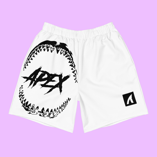 SHARK ATTACK ATHLETIC SHORTS - WHITE - Premium Streetwear from APEX SURF CO | SHARKWEAR - Just $39! Shop now at APEX SURF CO | SHARKWEAR