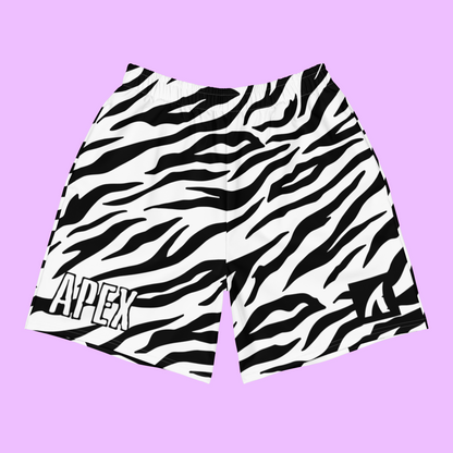 TIGER PRINT ATHLETIC SHORTS - WHITE BENGAL - Premium Streetwear from APEX SURF CO | SHARKWEAR - Just $39! Shop now at APEX SURF CO | SHARKWEAR