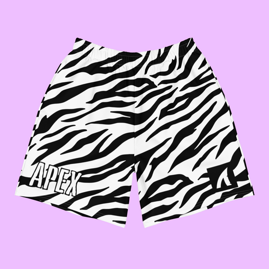 TIGER PRINT ATHLETIC SHORTS - WHITE BENGAL - Premium Streetwear from APEX SURF CO | SHARKWEAR - Just $39! Shop now at APEX SURF CO | SHARKWEAR