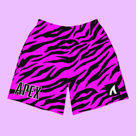 TIGER PRINT ATHLETIC SHORTS - HOT PINK - Premium Streetwear from APEX SURF CO | SHARKWEAR - Just $39! Shop now at APEX SURF CO | SHARKWEAR