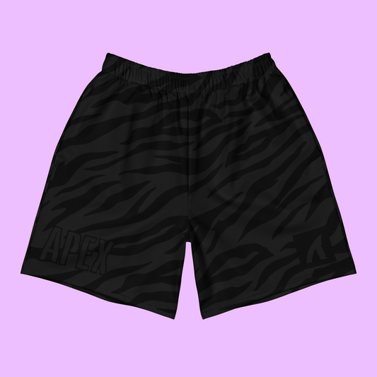 TIGER PRINT ATHLETIC SHORTS - BLACKOUT - Premium Streetwear from APEX SURF CO | SHARKWEAR - Just $39! Shop now at APEX SURF CO | SHARKWEAR