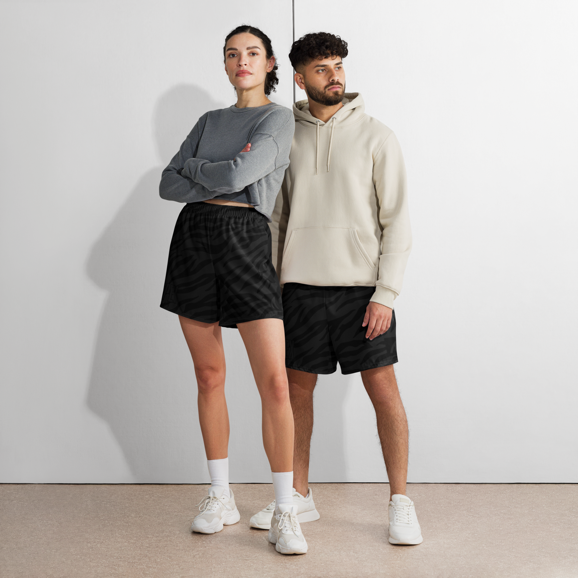 TIGER PRINT ATHLETIC SHORTS - BLACKOUT - Premium Streetwear from APEX SURF CO | SHARKWEAR - Just $39! Shop now at APEX SURF CO | SHARKWEAR