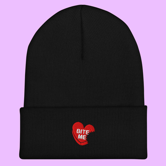 BITE ME CUFFED BEANIE - (LIMITED) - Premium  from APEX | Streetwear - Just $24! Shop now at APEX | Clothing Company