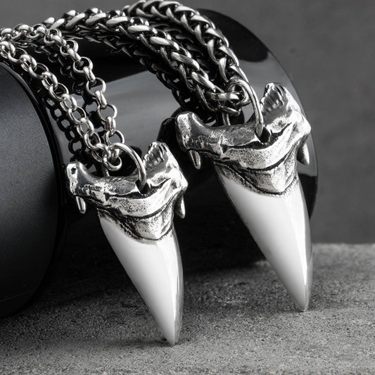 Shark Teeth Necklace - Sterling Silver - Premium Necklace from APEX USA - Just $69! Shop now at APEX USA