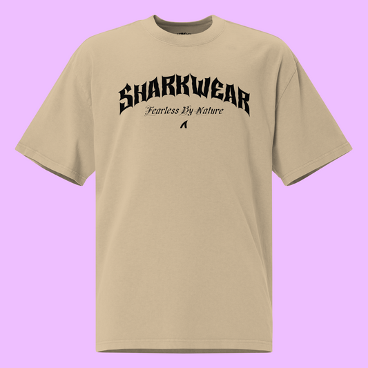 SHARKWEAR OVERSIZED T-SHIRT - KHAKI - Premium Streetwear from APEX SURF CO | SHARKWEAR - Just $40! Shop now at APEX SURF CO | SHARKWEAR