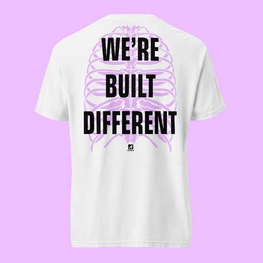 WE'RE BUILT DIFFERENT - WHITE - GRAPHIC TEE - Premium Streetwear from APEX | Sharkwear - Just $36! Shop now at APEX | ASC