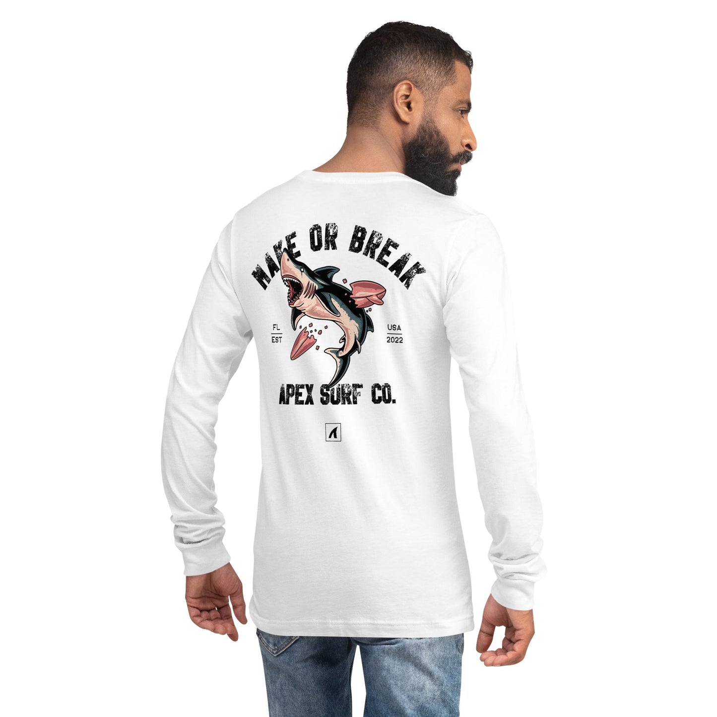 MAKE OR BREAK Long Sleeve - White - Premium  from APEX USA - Just $38! Shop now at APEX USA