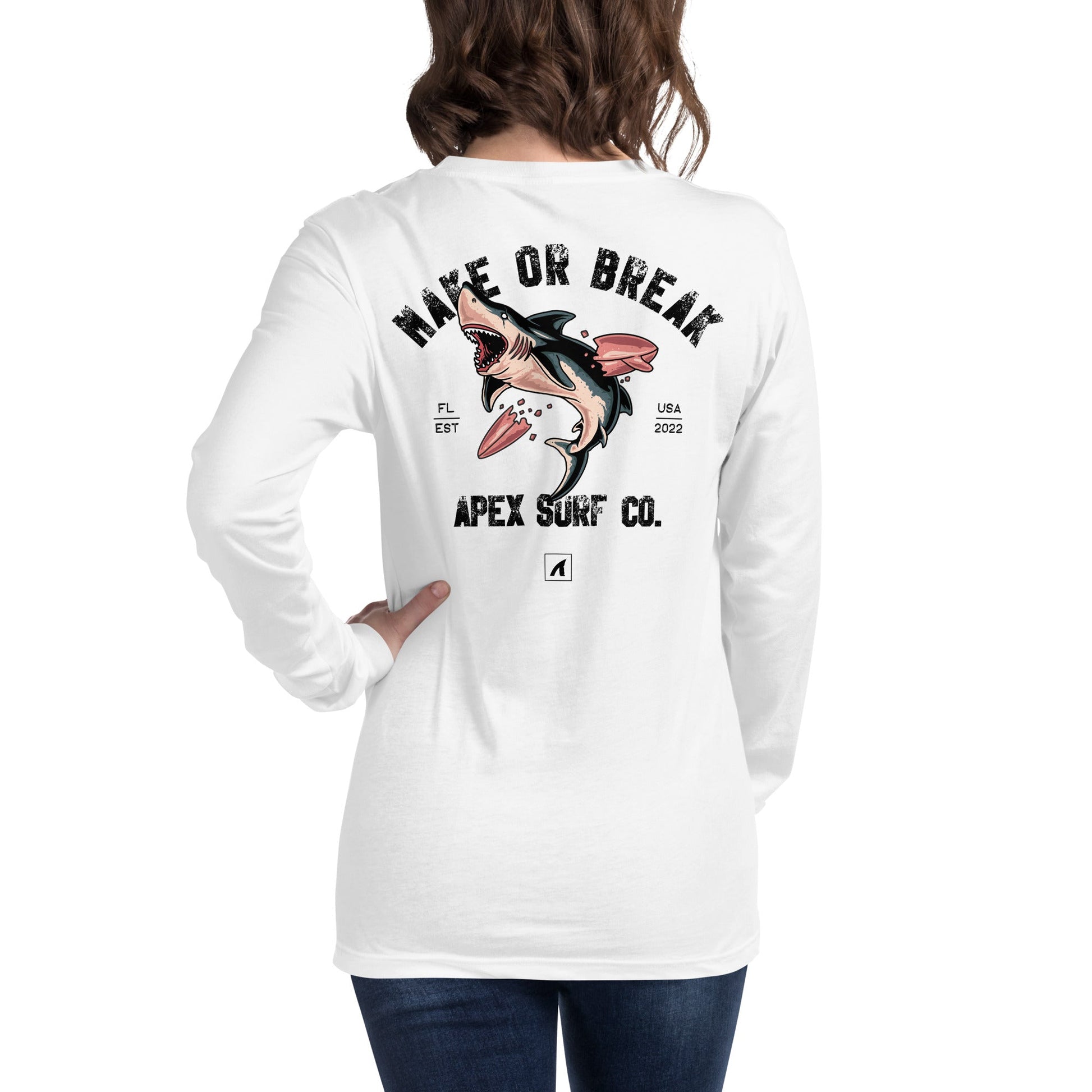 MAKE OR BREAK Long Sleeve - White - Premium  from APEX USA - Just $38! Shop now at APEX USA